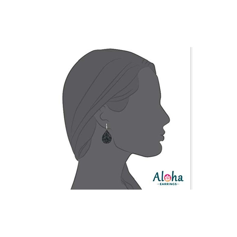 Aloha Earrings Small Victorian Filigree Teardrop Non Pierced Clip On