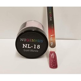 NuGenesis Nail Dipping Powder Color 1.5oz/43grams Jar - (NL18 Lust Have)