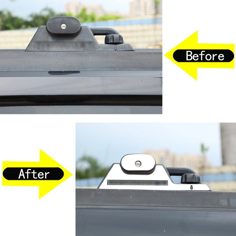 klend-cartrim Chrome Steel Roof Rack Side Inserts Stickers Panel Trim