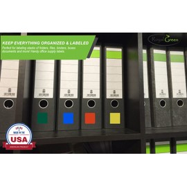 Royal Green Color Coding Labels Squares 1 inch in Red 25mm - 600 Pack