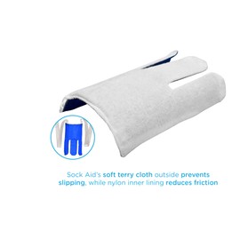 NOVA Sock & Stocking Aid, Soft Terry Cloth & Flexible, Easy to Use with Pull Up Straps