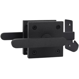 Gate Latch, BARNSMITH Heavy Duty Double Side Gate Latches, Matte Black Fence Latch, Garden Door Latch, Pool Gate Latch