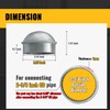 VIVIDA 2-3/8" Fence Post Cap 4 PCS, Chain Link Post
