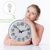 Plumeet Night Light Wall Clock 13'' Bedroom Wall Clocks with