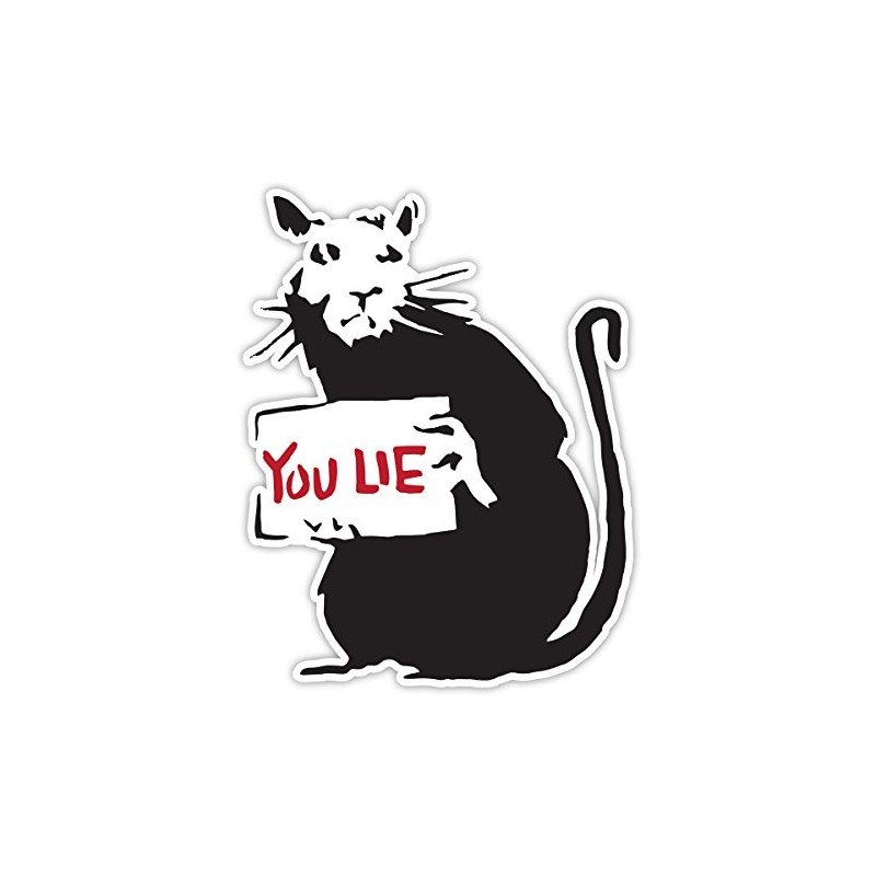 Banksy Rat Liegen Sie Design Art Wall Graffiti Vinyl Sticker