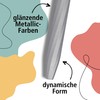 ONLINE Rollerball Slope, Patronen-Roller Strichstärke M, für Standard-Tintenpatronen, ergonomisches Griffstück,