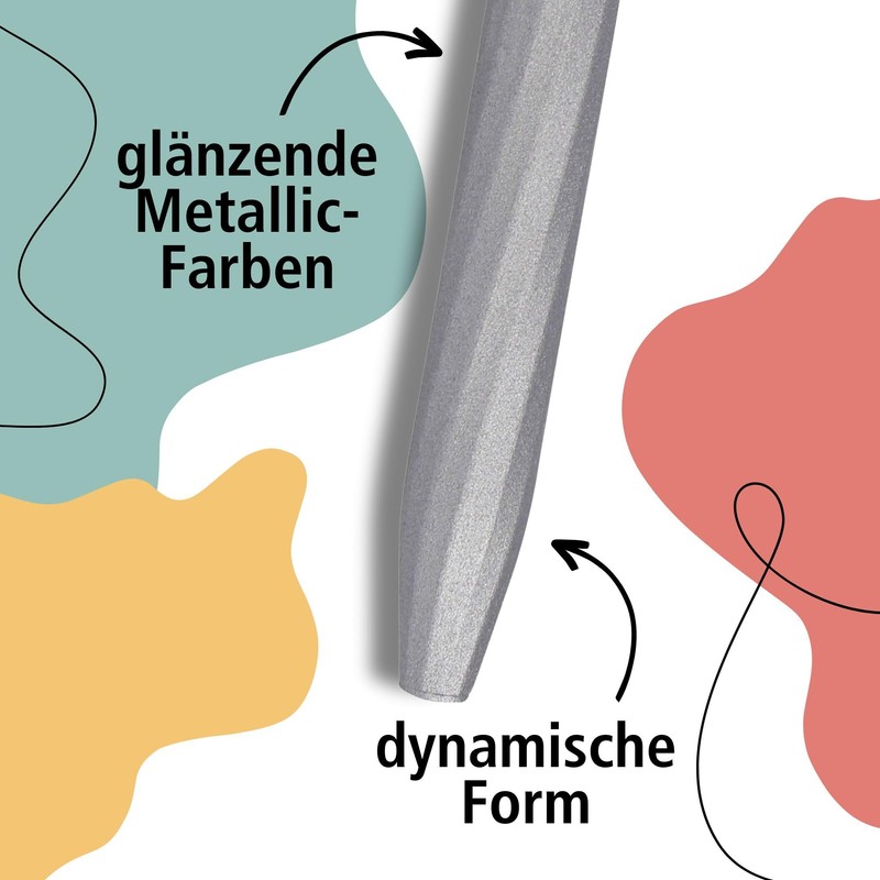 ONLINE Rollerball Slope, Patronen-Roller Strichstärke M, für Standard-Tintenpatronen, ergonomisches Griffstück,