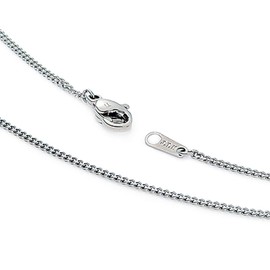 Leger Chain Necklace, Titanium, 15.0 - 31.5 inches (38 - 80 cm), Width 0.06 inches (1.6 mm), Kihei, Made in Japan, Hypoallergenic Metal SD, Titanium