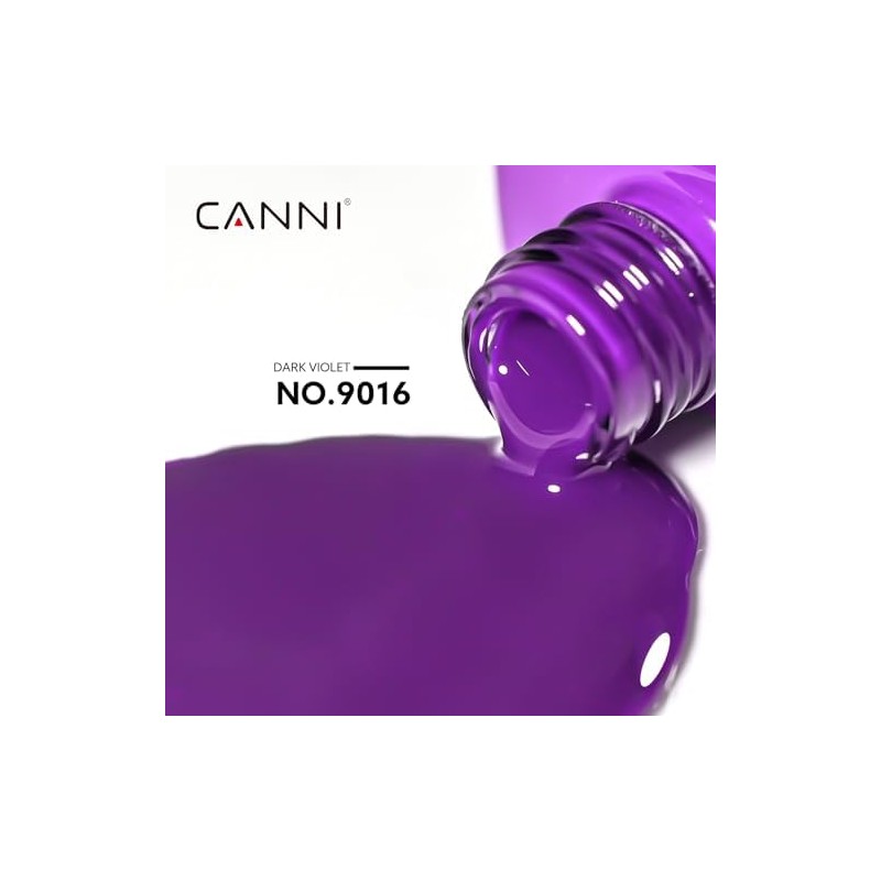 CANNI - Esmalte de uñas en gel morado oscuro, 1