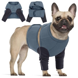 SAWMONG Dog Surgery Recovery Sleeve for Front Legs,Dog Recovery Suit to Stop Licking,Dog Recovery Sleeve for Wounds,Dog Elbow Protector for Leg Injuries,Dog Cone Collar Alternative Blue-XS