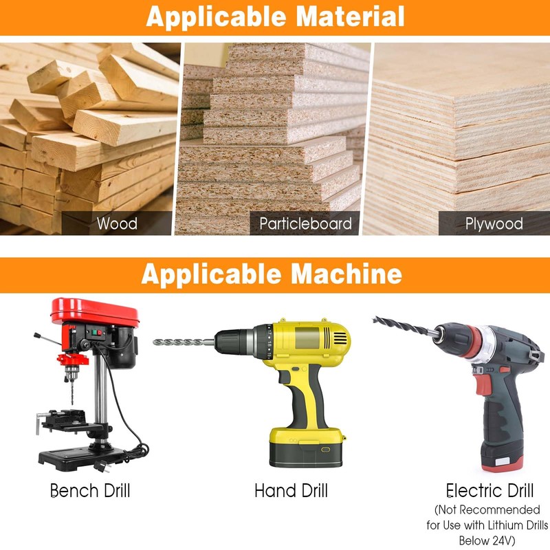 Countersink Drill Bit Set, 16-Piece Countersunk Drill Bit Metal Diameter