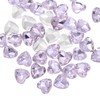 sourcing map 50Pcs Heart Rhinestones, 10mm Pointed Back Heart Glass Rhinestone Gems Crystal for Jewelry Making Costume DIY Crafts, Transparent Purple