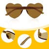 Jagowa Heart Shape Sunglasses, Multicolor Rimless Heart-shaped One Piece Glasses