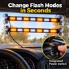 162 LED Dual Car Windshield Strobe Warning Light Bars, 12–24V