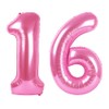Number pink 16 globo