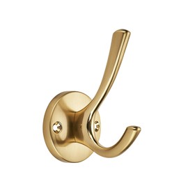 TUNNY 3 Pack Round Coat Towel Hooks - Champagne Bronze Coat Hooks for Hanging Coats Towel Hooks for Bathroom Wall Mounted Zinc Alloy Bath Towel Hooks Robe Clothes Hook Holder Heavy Duty Wall Hooks