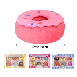 Parthan Pack of 18 Children's Erasers, Cute Doughnut Designs, Perfect for School and Rewards, Pencil Erasers, Gift for Boys and Girls, Doughnut Erasers, Children's Gift Erasers