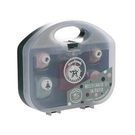 Lulubug Punch Set, 5 Motif Punches "Christmas", 3 Sizes, Sturdy Punch for Paper for Crafts, with Case, Punches Paper up to 250 GSM, Ideal for Scrapbooking, DIY, Invitations