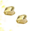 2Pcs Gold Plated Single Tooth Cap Hip Hop Teeth Plain