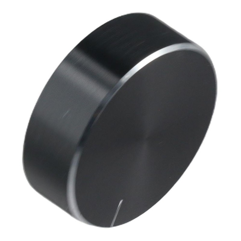AllGIFT 2pcs Potentiometer Knob Knurled Shaft Black Aluminum Rotary Knob