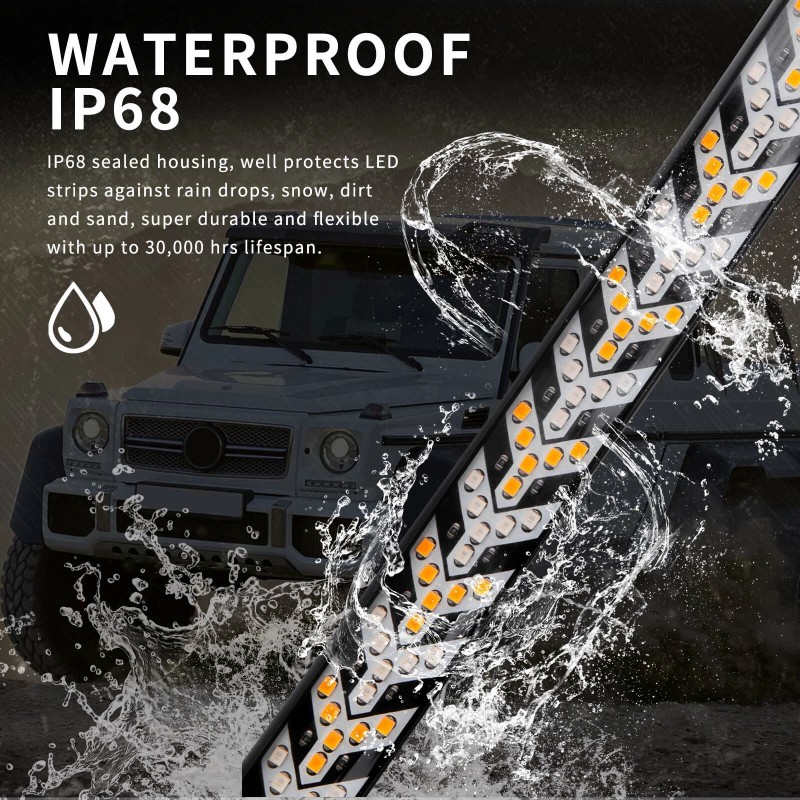 KEEPDSGN Truck Tailgate Light Bar 60" Arrow LED Strip Sequential