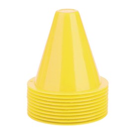 Football Cone, Training Cone, 10pcs Football Marker, PE Material Bright Color for Football Trainings for Boys Games(Yellow)
