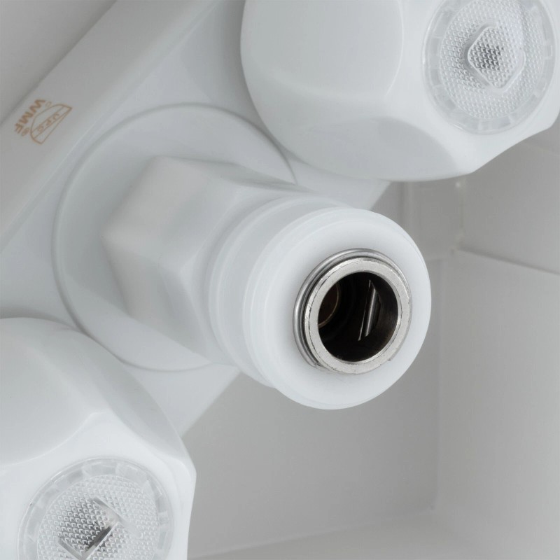 RecPro RV White Exterior Shower Box with Hot & Cold