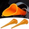 Tioollev 2 PCS Oil Funnel, Automotive Multi-Function Plastic Fuel Funnel