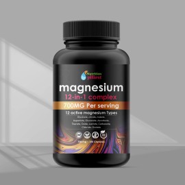 Nutrition pHirst Magnesium 12 in 1 Complex 700mg Glycinate Citrate Malate Taurate Daily Support-