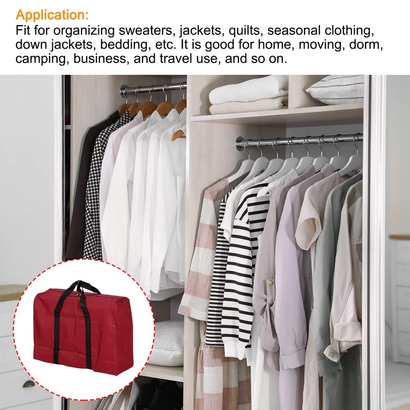 PATIKIL Storage Tote with Zippers, 40L Capacity Foldable Heavy Moving