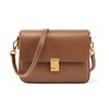 【MFFOR】Genuine Leather Women's 2-Way Shoulder Bag with Two Straps, Square