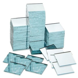 Juvale 120 Pack Mini Square Mirror Tiles - 1x1 inch Craft Mirror Pieces for Mosaic Art - Home and Wall Decor - Bulk Mosaic Tiles for Crafts - 0.04 in Thick