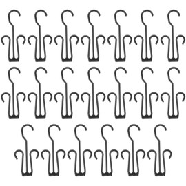 Cabilock 40 pcs Shop Clo Wall Multi-Functional Connectable Holders Accessories Rack Slipper Double Shoes Hook Storage Hanging Dry Household Black Plastic Hangers Racks Hooks for Saving