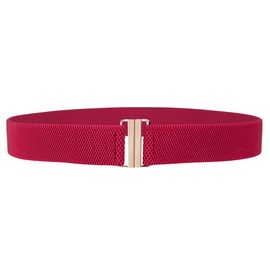 KYEYGWO Women's Dress Belts, Elastic Waist Belt for Ladies Invisible Stretch Belt Flat Buckle Belt for Dress Jeans Pants