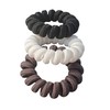 Mibella Haargummis, 3er Set Scrunchies, Schwarz-Weiß-Grau, Standard Größe, für Alle