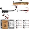 VMSIXVM Tube Jig Heads for Bass Fishing, Tube Worm rig