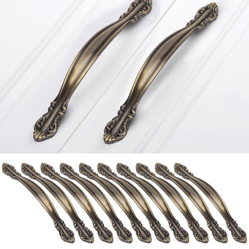 10 Sets Bronze Tone Handle Pull Cabinet Hardware for Dresser