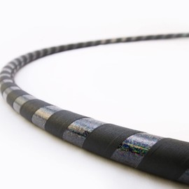 The Spinsterz Beginner Hoop: Weighted Fitness Hula-Hoop for Adults Weight Loss, Waist Exercise Ring for Cardio & Core, Adjustable Quality Detachable Hula Shaper for Beginners, Made in USA - Black