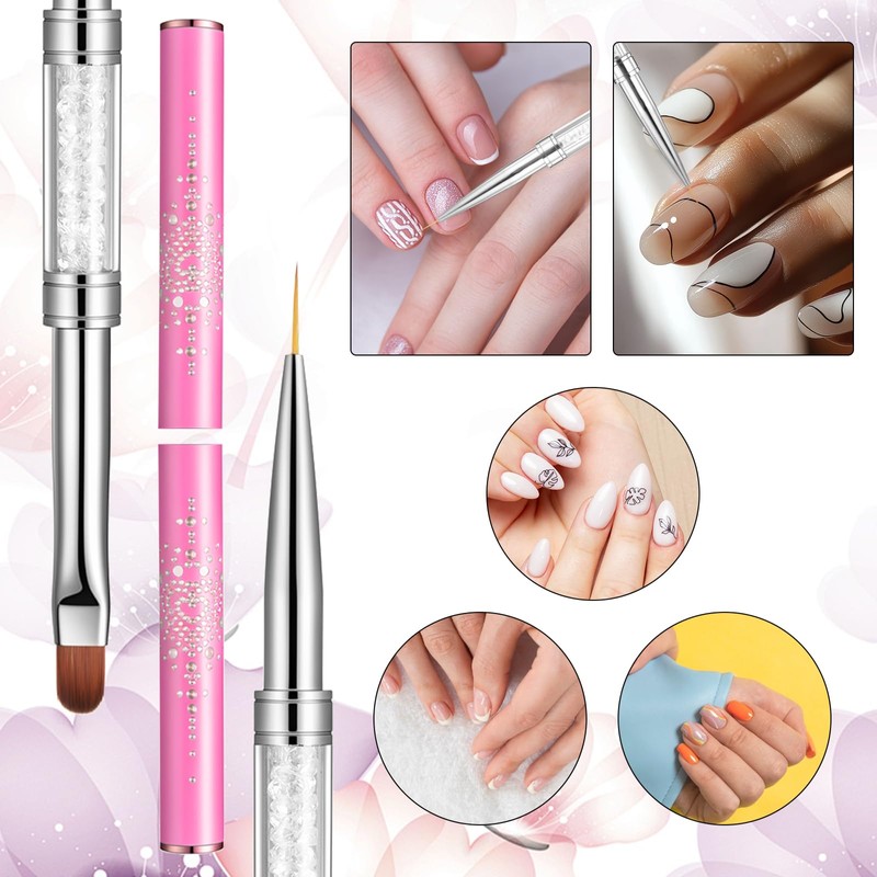 Cobee Brush for Gel Nails Dual-Ended Fineliner 2 in 1