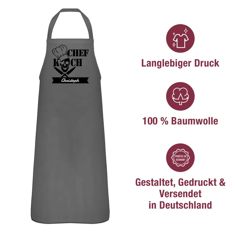 Geschenk mit Namen personalisiert by Shirtracer - Apron - Cooking