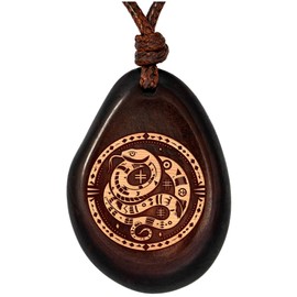 Amarumi Taguan nut necklace, Wood, 0