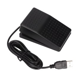 USB Foot Switch Pedal High Sensitivity Multifunctional Ergonomic Single Foot Switch Pedal with 2m Cable for Computer