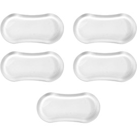 5Pcs Transparent Toilet Seat Bumpers, Universal Toilet Lid Bidet Replacement Bumper Kit Silicone Rubber Bumpers for Bidet Attachment with Strong Adhesive for Families, Toilet Seat Bumpers