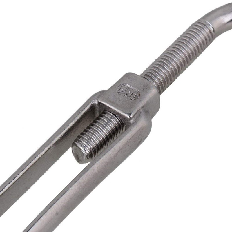 POFET 2pcs M12 Stainless Steel 304 Hook & Hook Turnbuckle