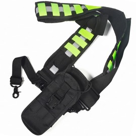 HYS Two-Way Radio Holder Pouch, Nylon Holster Case for Walkie Talkies | Heavy duty Molle Radio Pouch with reflective shoulder&anti-sway strap for patrol and hiking.For Motorola APX Series President