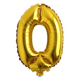 32 inch Letter Balloons Gold Alphabet Number Balloons Foil Mylar Party Wedding Bachelorette Birthday Bridal Shower Graduation Anniversary Celebration Decoration (32 inch 0 Gold)