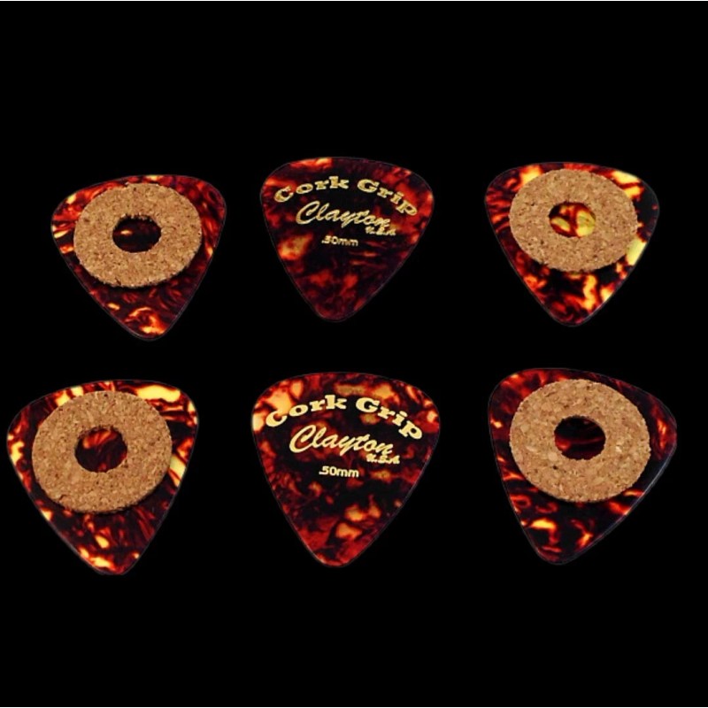 Clayton Cork Grip Standard Guitar Pick 3 Pack .50 mm