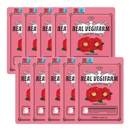Poderskin Superfood Real Veggie Farm Double Shot Mask 23ml (10 sheets) Camellia / 포더스킨 슈퍼푸드 리얼 베지팜 더블 샷 마스크 23ml (10매) 카멜리아