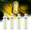 NHHEO 4Pcs Car USB Night Light, Touch Adjustment LED Ambient