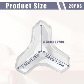20 Stücks Eckenschutz Baby,kantenschutz,Kantenschutz Selbstklebend,Eckenschutz,Kindersicherung, EckschutzkantenBaby,Kantenschutz Gummi,Kantenschutztisch,für Baby Sicherheit (2OPCS).